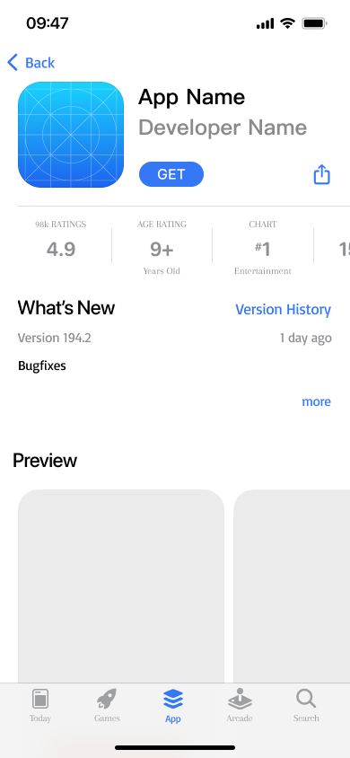 app store ios app example
